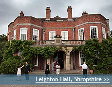 Leighton Hall wedding venue in Shropshire